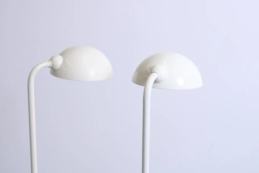 Best Pamono Vintage White Metal Floor Lights from Hala, 1980s, Set of 2