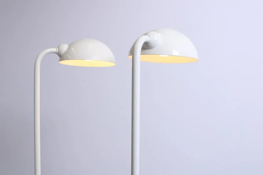 Best Pamono Vintage White Metal Floor Lights from Hala, 1980s, Set of 2