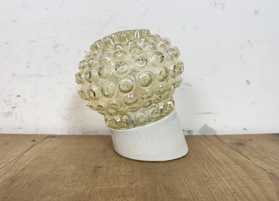 Best Pamono Vintage White Porcelain Wall Light, 1970s