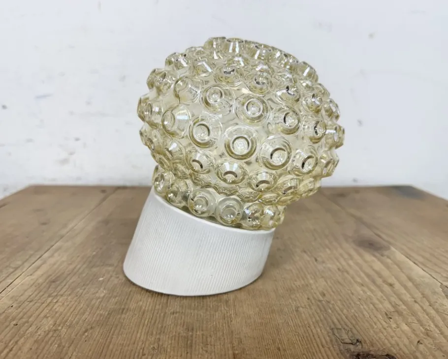 Best Pamono Vintage White Porcelain Wall Light, 1970s