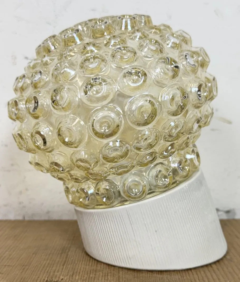 Best Pamono Vintage White Porcelain Wall Light, 1970s