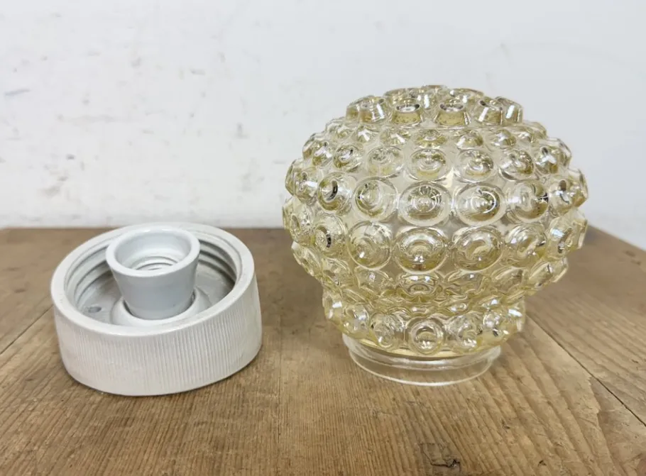 Best Pamono Vintage White Porcelain Wall Light, 1970s