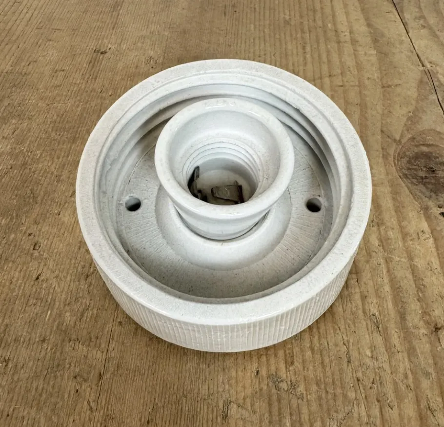 Best Pamono Vintage White Porcelain Wall Light, 1970s