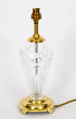 New Pamono Vintage Windsor Cut Glass Table Lamps, 1980s, Set of 2