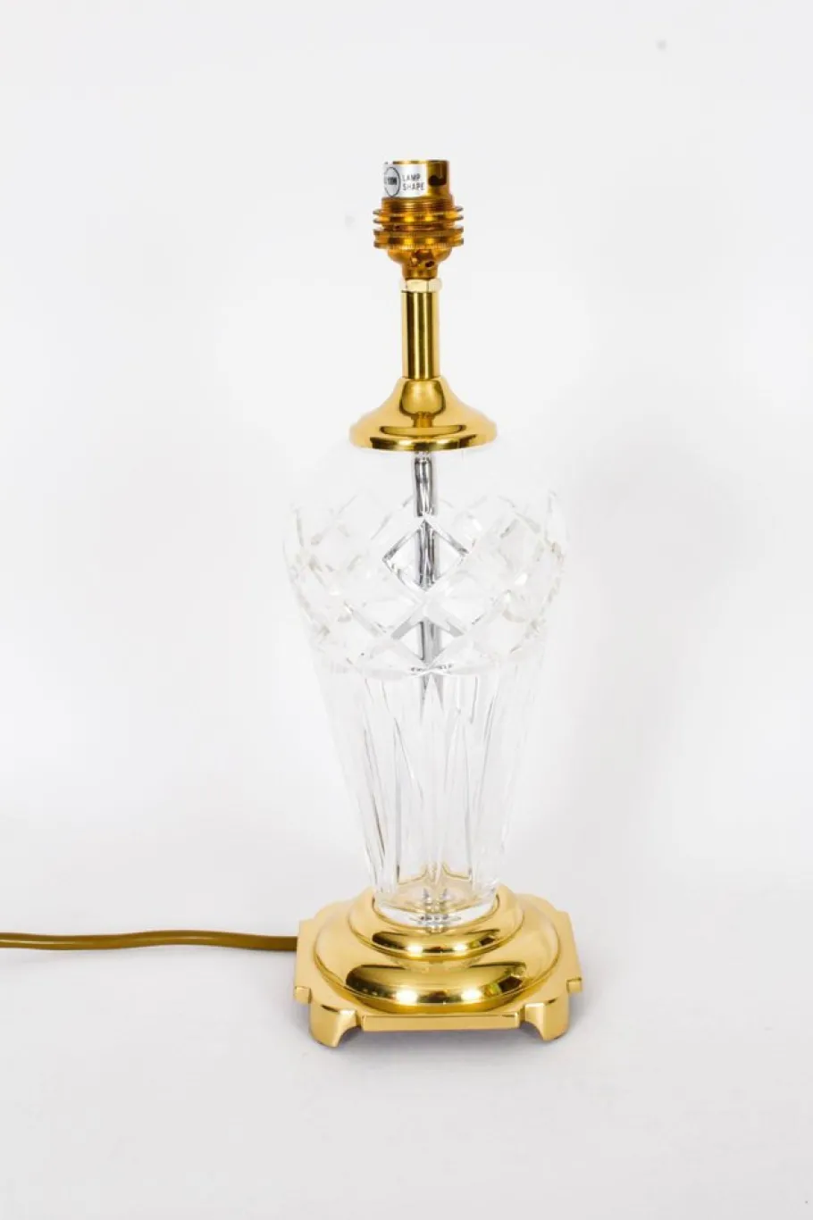 New Pamono Vintage Windsor Cut Glass Table Lamps, 1980s, Set of 2