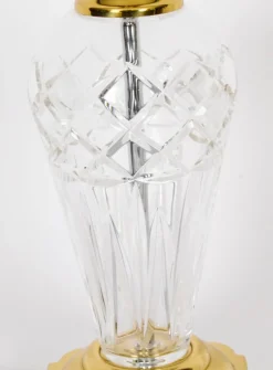 New Pamono Vintage Windsor Cut Glass Table Lamps, 1980s, Set of 2