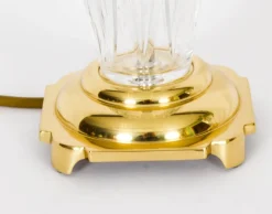 New Pamono Vintage Windsor Cut Glass Table Lamps, 1980s, Set of 2