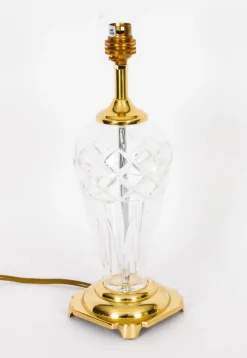 New Pamono Vintage Windsor Cut Glass Table Lamps, 1980s, Set of 2