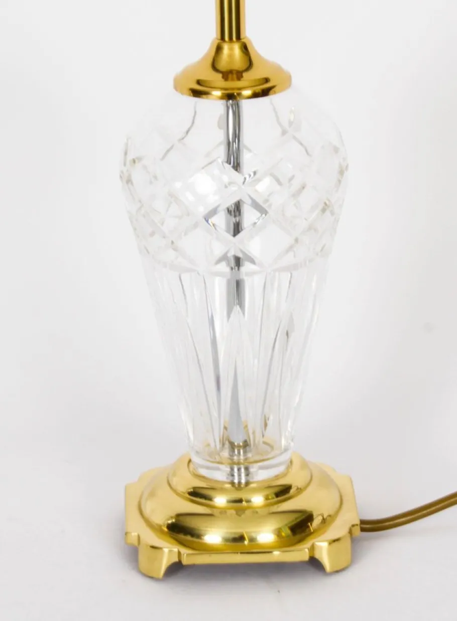 New Pamono Vintage Windsor Cut Glass Table Lamps, 1980s, Set of 2