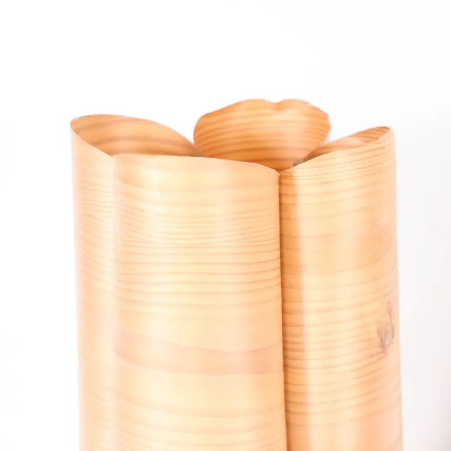 New Pamono Vintage Wooden Lamps, 1970s, Set of 2