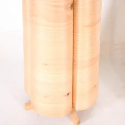 New Pamono Vintage Wooden Lamps, 1970s, Set of 2