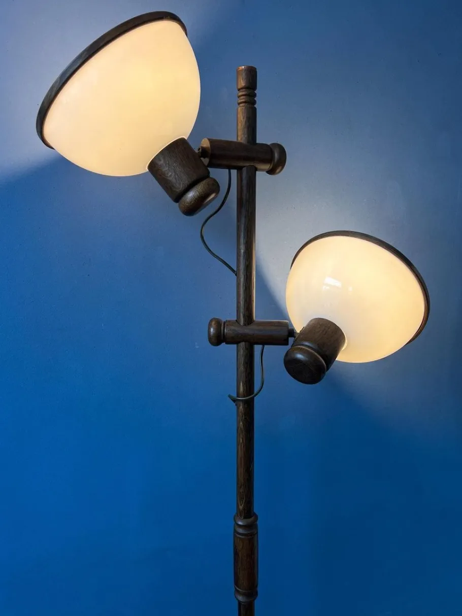 Sale Pamono Vintage Wooden Mushroom Floor Lamp from Steinhauer