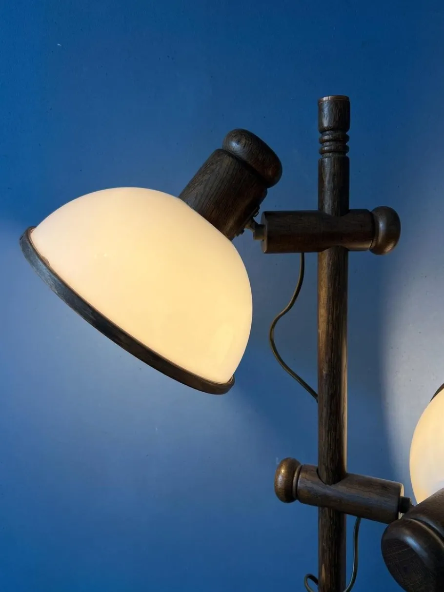 Sale Pamono Vintage Wooden Mushroom Floor Lamp from Steinhauer