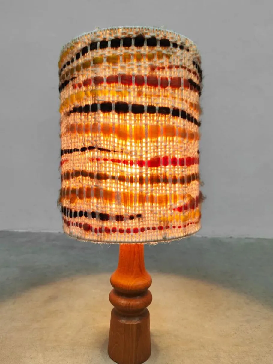 Discount Pamono Vintage Wooden Table Lamp 1970s