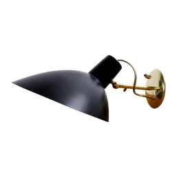 Sale Pamono Visor Black Wall Lamp in Brass by Vittoriano Vigano for Arteluce, 1950s