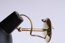 Sale Pamono Visor Black Wall Lamp in Brass by Vittoriano Vigano for Arteluce, 1950s