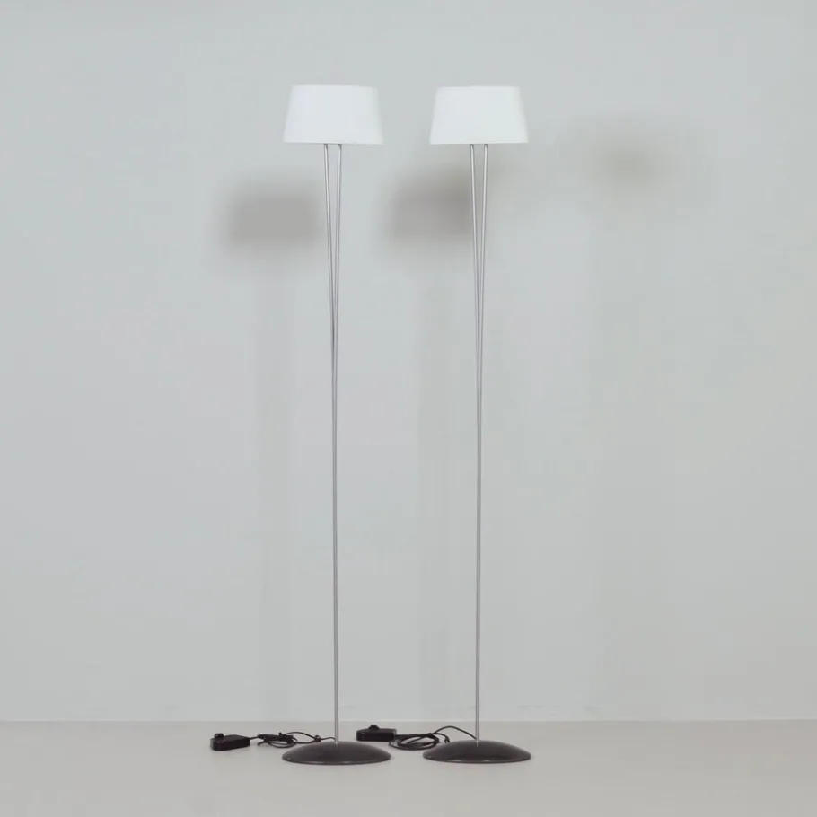 New Pamono Vitt Terra Floor Lamps in Murano Glass by Valerio Bottin for Foscarini, 1990s, Set of 2