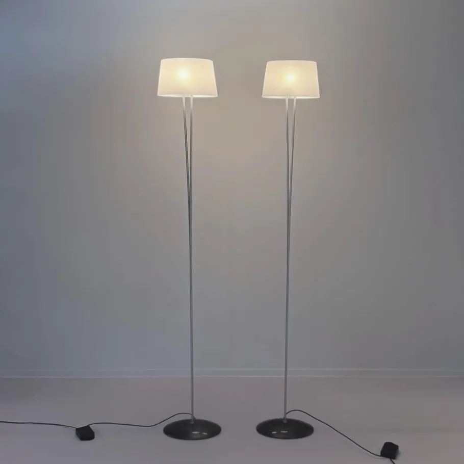 New Pamono Vitt Terra Floor Lamps in Murano Glass by Valerio Bottin for Foscarini, 1990s, Set of 2