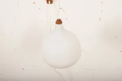 Sale Pamono Wall Arm Lamp in Teak Wood & Opal Glass by Uno & Östen Kristiansson for Luxus, 1957