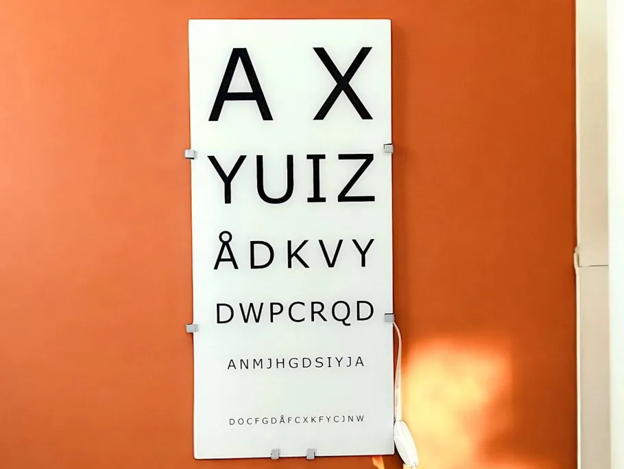 Best Pamono Wall Eye Exam Chart Lamp from Ikea, 1990s