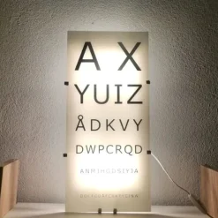 Best Pamono Wall Eye Exam Chart Lamp from Ikea, 1990s
