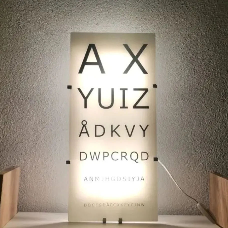 Best Pamono Wall Eye Exam Chart Lamp from Ikea, 1990s
