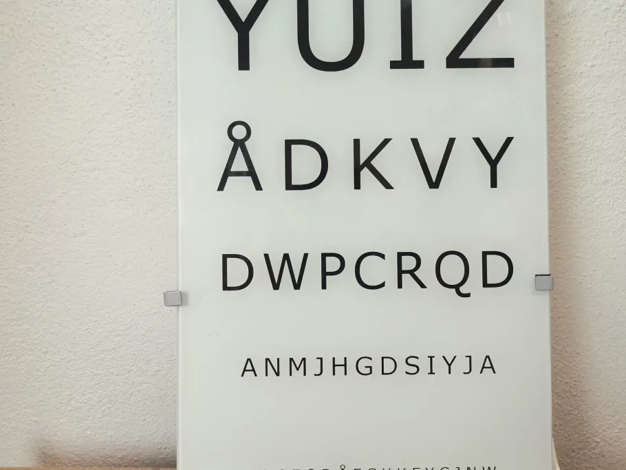 Best Pamono Wall Eye Exam Chart Lamp from Ikea, 1990s