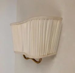 New Pamono Wall Lamp in Brass and Silk attributed to Josef Frank, Austria, 1933