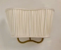 New Pamono Wall Lamp in Brass and Silk attributed to Josef Frank, Austria, 1933