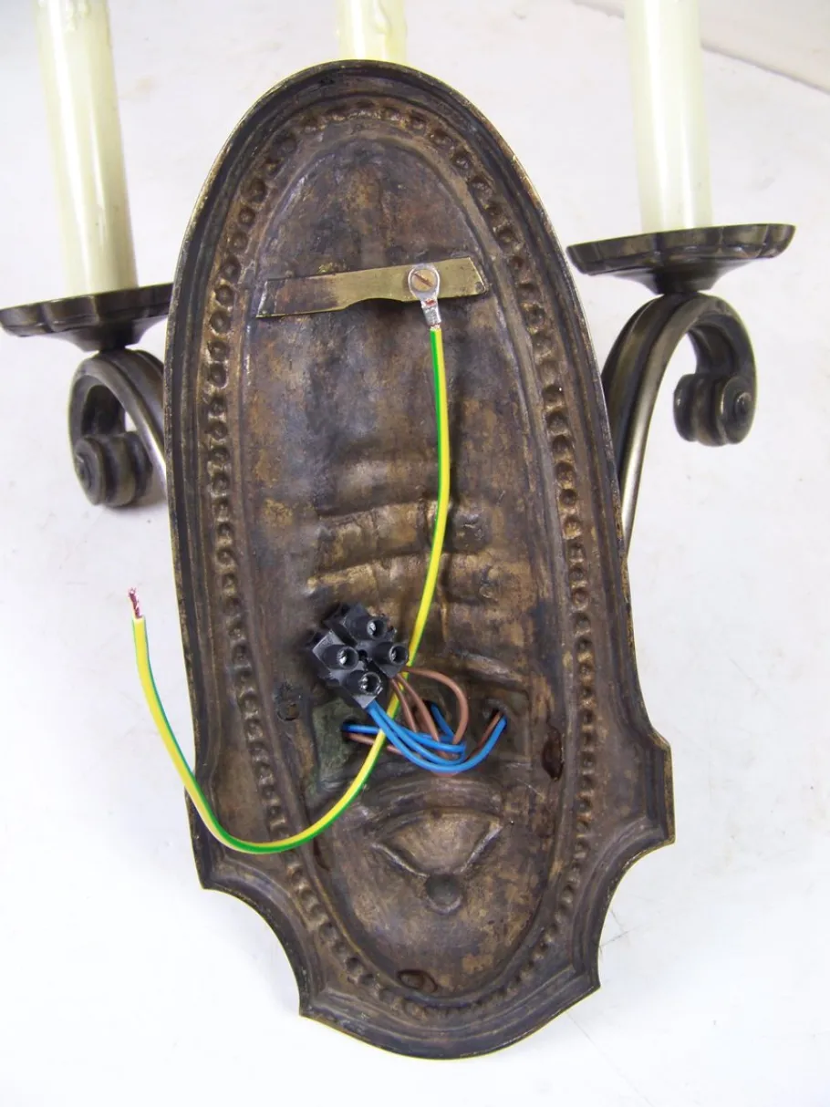 New Pamono Wall Lamp in Brass, 1910s