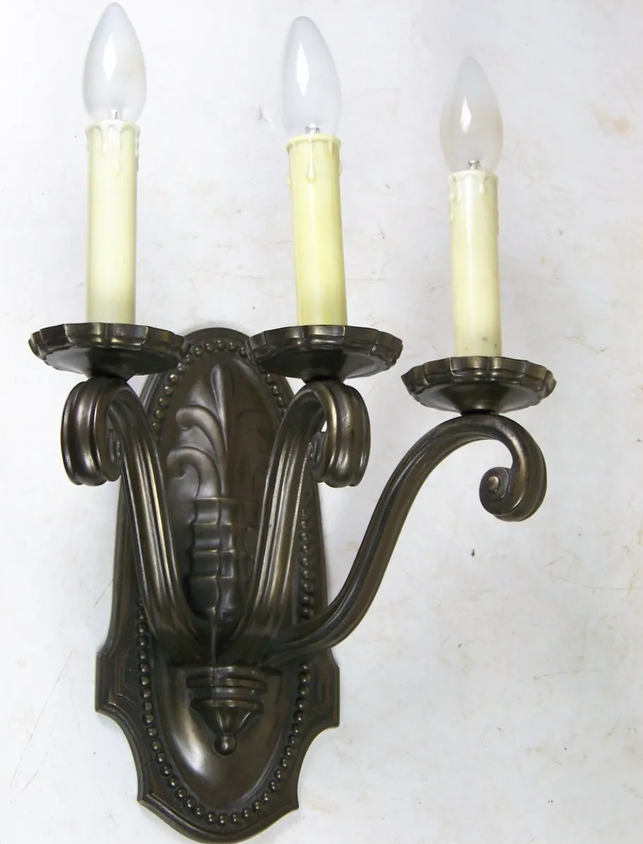 New Pamono Wall Lamp in Brass, 1910s