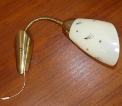 Best Pamono Wall Lamp in Glass with Swan Neck, 1950s