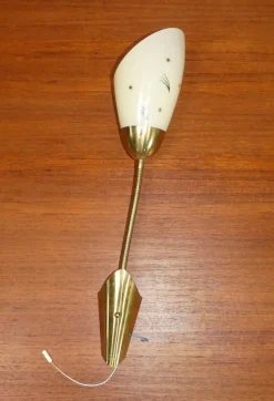 Best Pamono Wall Lamp in Glass with Swan Neck, 1950s