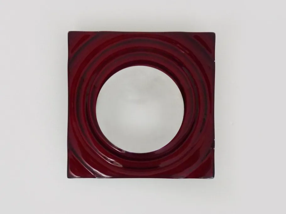 New Pamono Wall Lamp in Red Glass and Chrome Reflector by Paul Neuhaus, 1990s