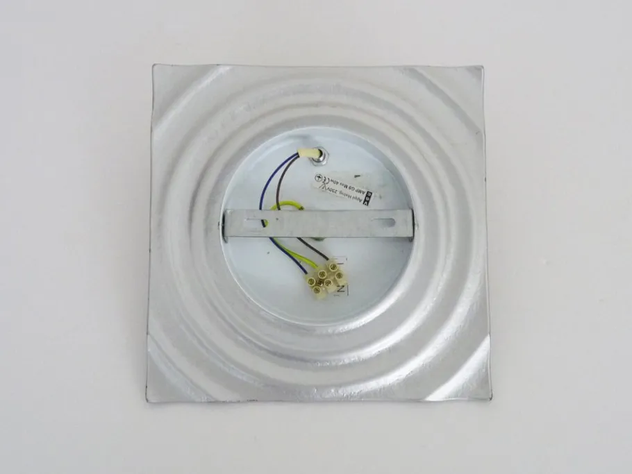 New Pamono Wall Lamp in Red Glass and Chrome Reflector by Paul Neuhaus, 1990s