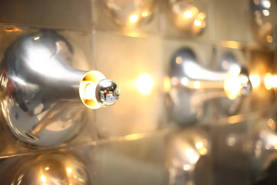 Hot Pamono Wall Lamp in Stainless Steel, 1950s