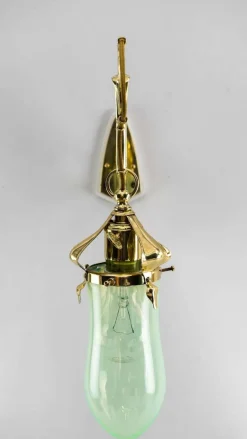 Hot Pamono Wall Lamp with Original Opaline Glass Shade from Jugendstil, Vienna, 1908