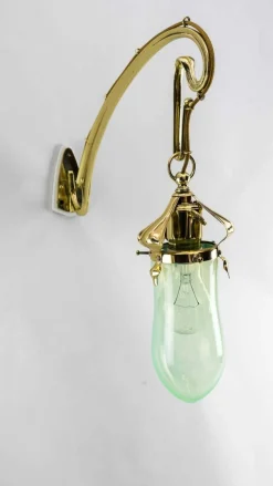 Hot Pamono Wall Lamp with Original Opaline Glass Shade from Jugendstil, Vienna, 1908