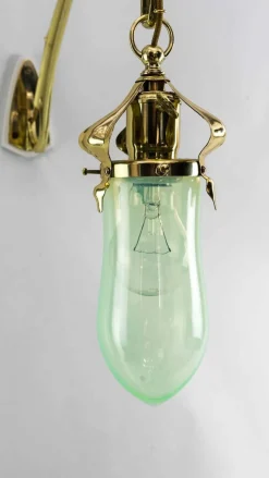 Hot Pamono Wall Lamp with Original Opaline Glass Shade from Jugendstil, Vienna, 1908