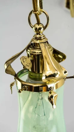 Hot Pamono Wall Lamp with Original Opaline Glass Shade from Jugendstil, Vienna, 1908