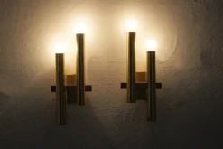 Clearance Pamono Wall Lamps by Gaetano Sciolari, Italy, 1970s, Set of 2