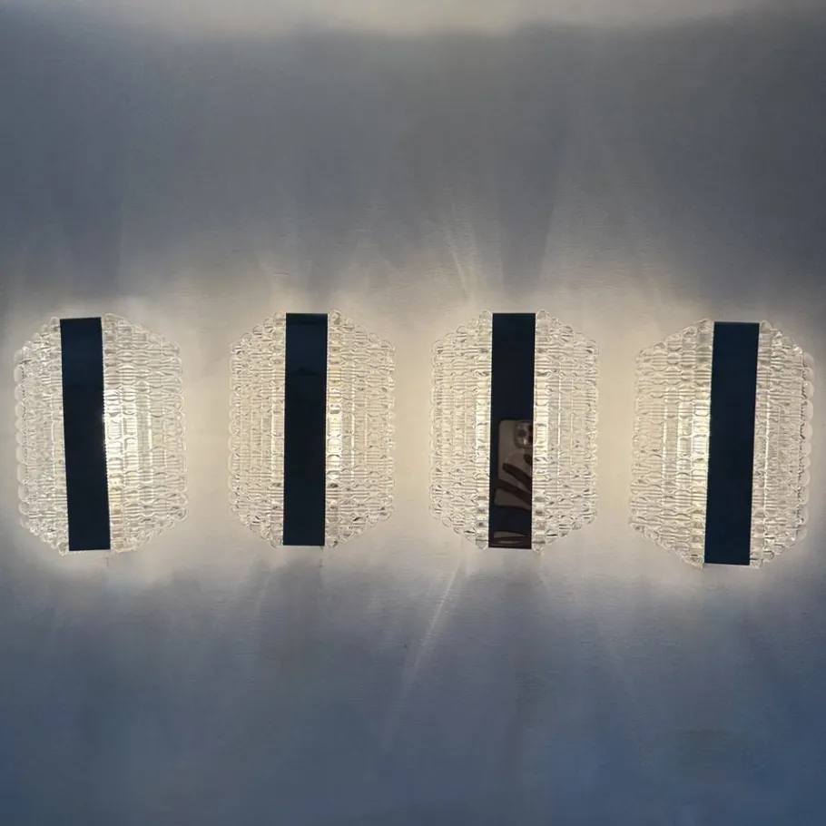 Hot Pamono Wall Lamps from Kaiser Leuchter, Germany, 1970s, Set of 4
