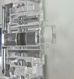 Discount Pamono Wall Lamps in Chromed Metal and Glass by Gaetano Sciolari, 1970s, Set of 2