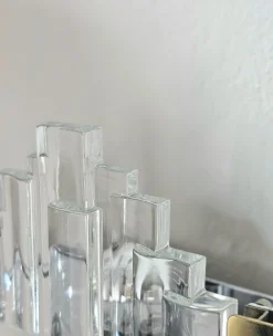 Discount Pamono Wall Lamps in Chromed Metal and Glass by Gaetano Sciolari, 1970s, Set of 2