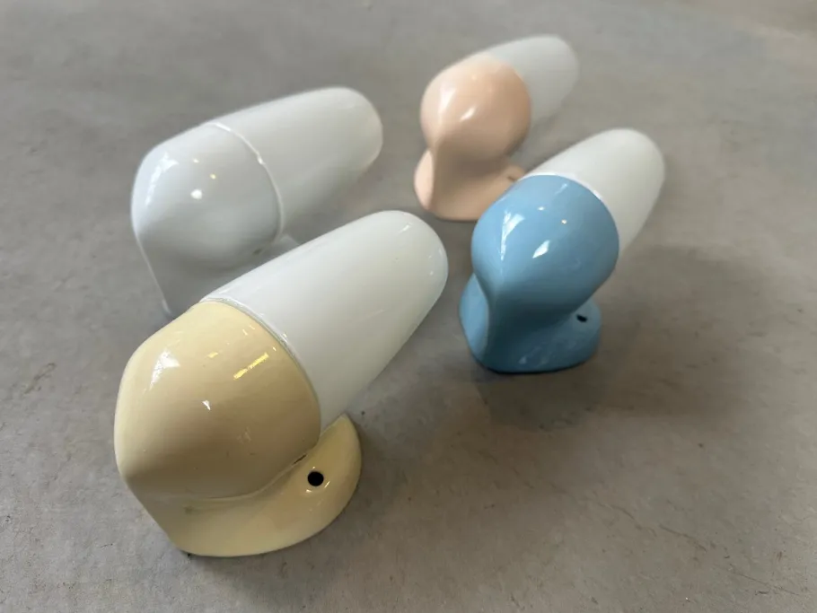 Hot Pamono Wall Lamps in Pastel Colors by Wilhelm Wagenfeld, Set of 4
