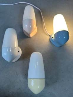 Hot Pamono Wall Lamps in Pastel Colors by Wilhelm Wagenfeld, Set of 4