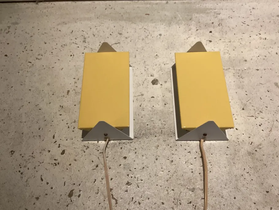 New Pamono Wall Light Bedside Lamps by J. J. M. Hoogervorst for Anvia, 1960s, Set of 2