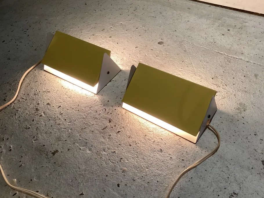 New Pamono Wall Light Bedside Lamps by J. J. M. Hoogervorst for Anvia, 1960s, Set of 2