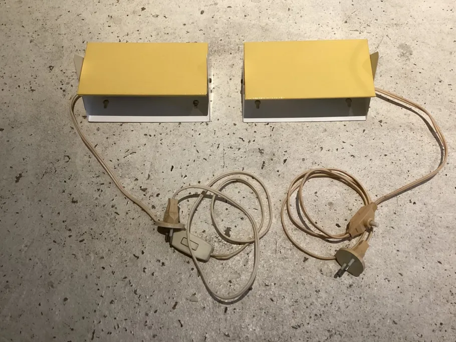 New Pamono Wall Light Bedside Lamps by J. J. M. Hoogervorst for Anvia, 1960s, Set of 2