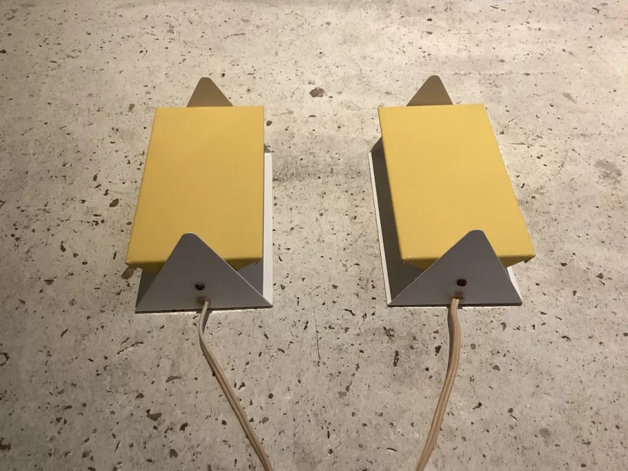 New Pamono Wall Light Bedside Lamps by J. J. M. Hoogervorst for Anvia, 1960s, Set of 2